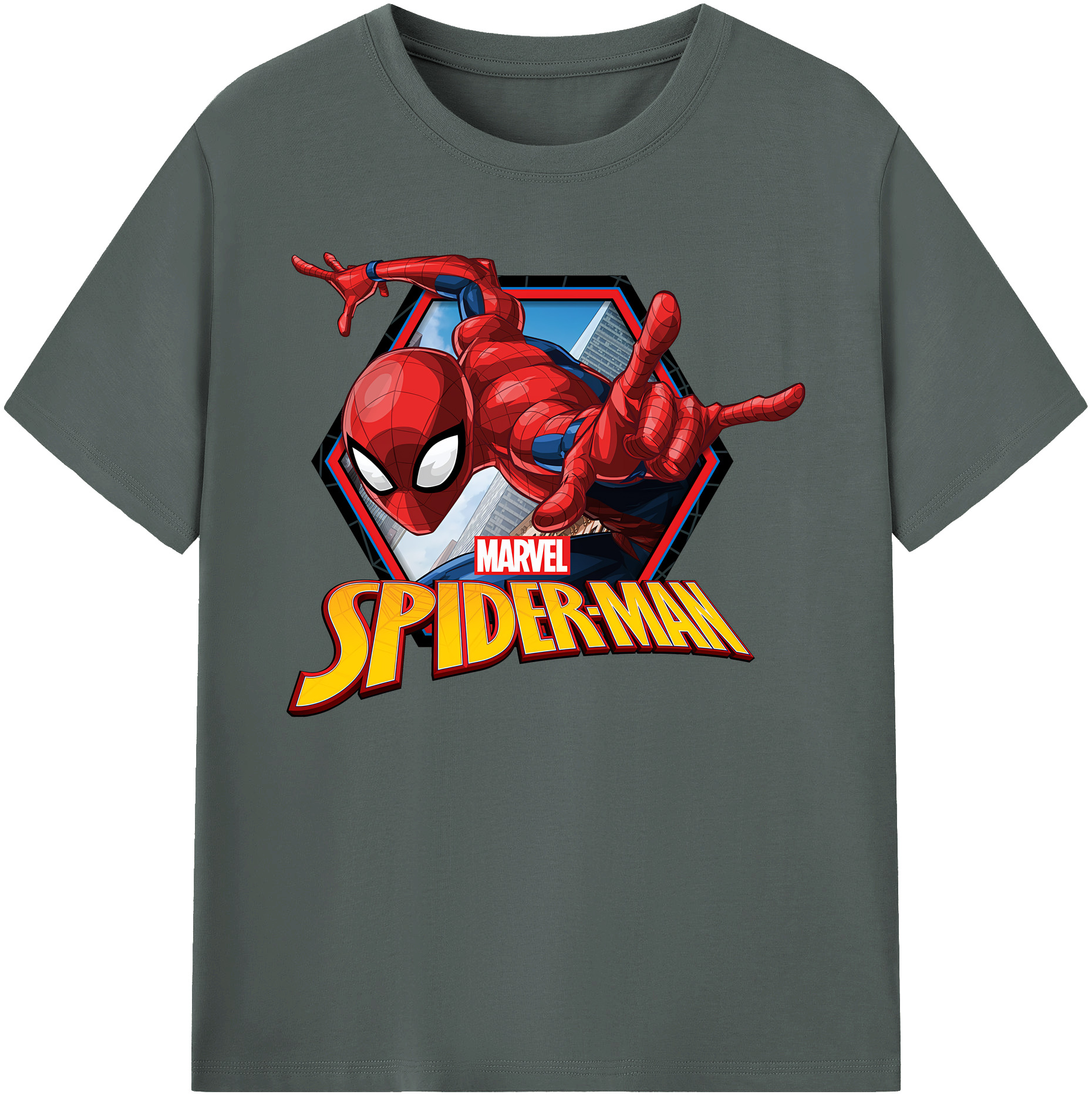 （画像用） Spider Man スパイダーマン 綿100％ メンズ半袖Tシャツ｜肌触りやわらか＆通気性